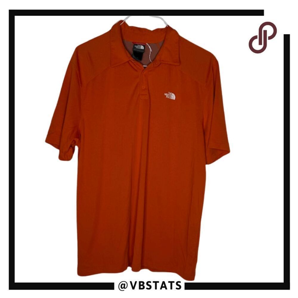 The North Face Men's Short Sleeve Performance Polo Shirt Orange Size‎ XL